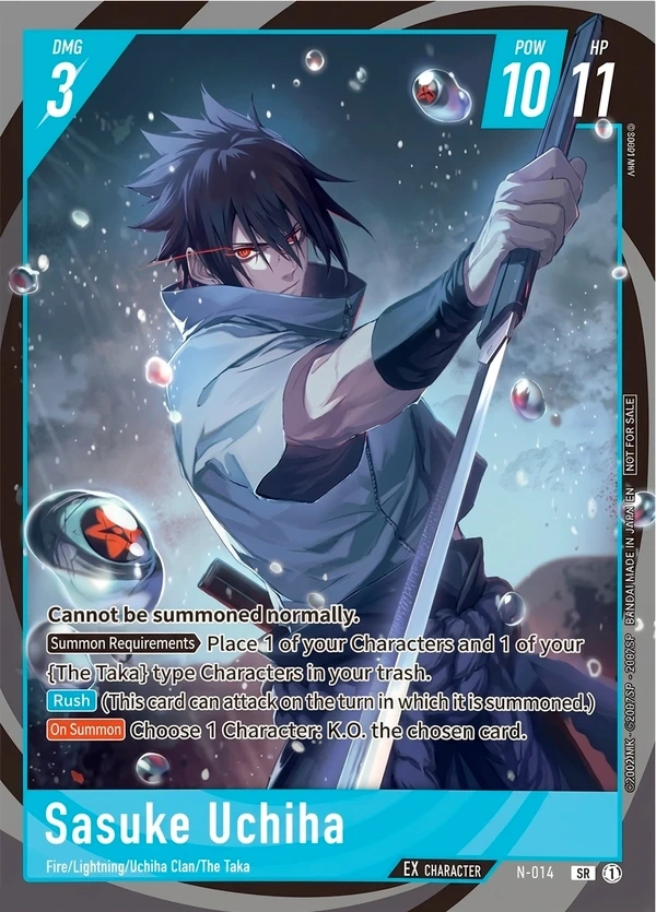Sasuke Uchiha card artwork preview for NARUTO CARD GAME