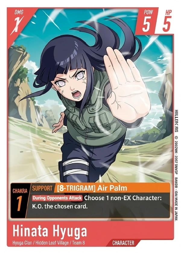 Hinata Hyuga card artwork preview for NARUTO CARD GAME